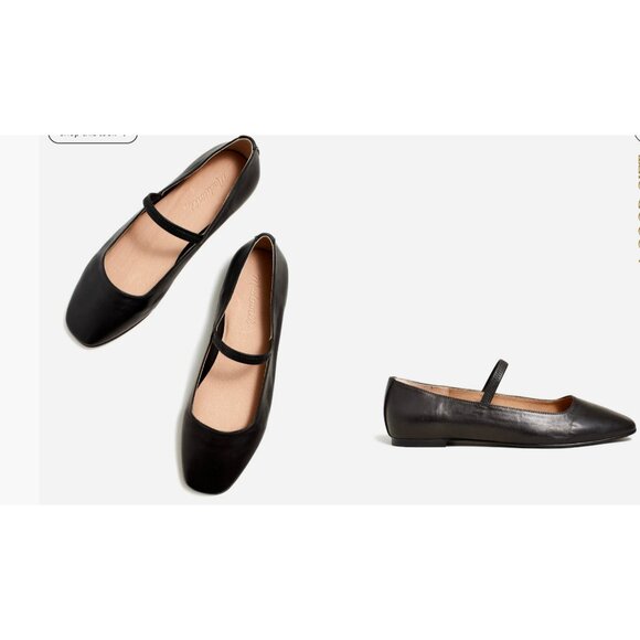 Madewell Shoes - Madewell $98 The Greta Ballet Flat in Black Size 7 NN044 Leather D